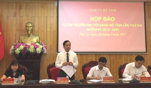 326 đại biểu dự Đại hội Đảng bộ tỉnh Hà Nam lần thứ XIX